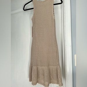 Bloomingdales AQUA NWT knit beige dress